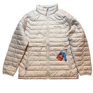 Columbia White Out Men’s Large Jacket Omni-Heat Thermal Reflective Lining Ivory